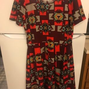 LulaRoe Art decor multicolored dress